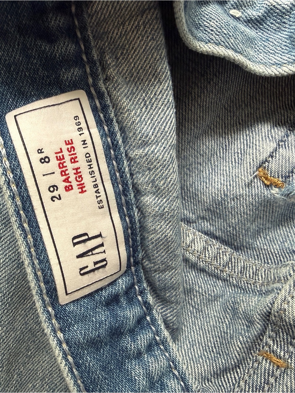 GAP High Rise Barrel Jeans Size 29 - Picture 5 of 5